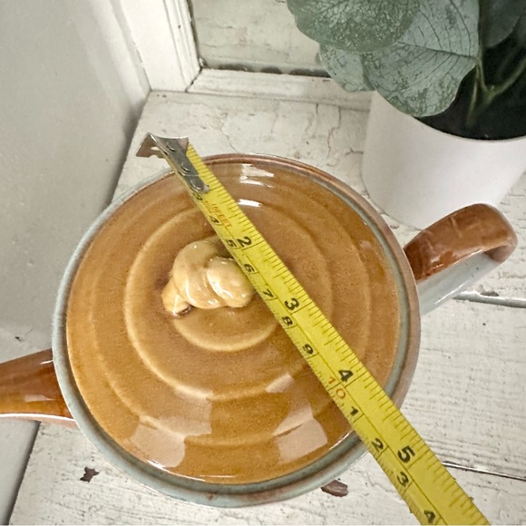 Roscher Stoneware Gradient Neutral Color Teapot Knot Handle Tea Kettle Bohemian - Picture 12 of 12